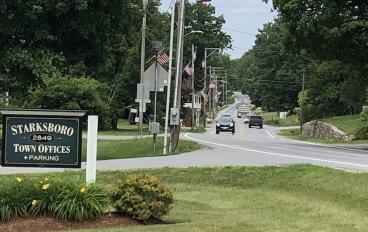Flags in village of Starksboro