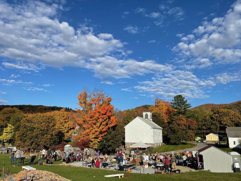 village view in fall